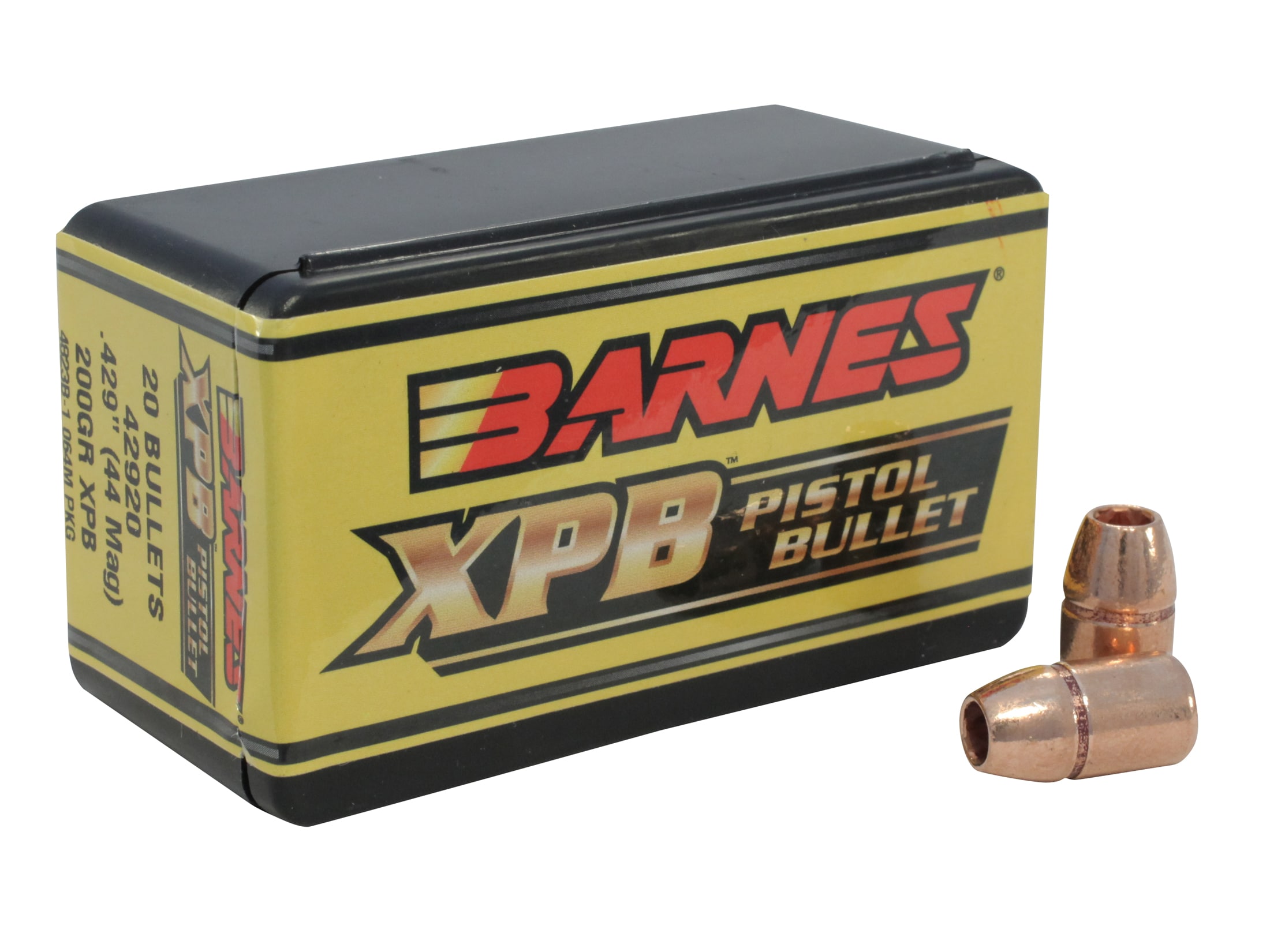 Barnes XPB Handgun Bullets 44 Cal (429 Diameter) 200 Grain Solid