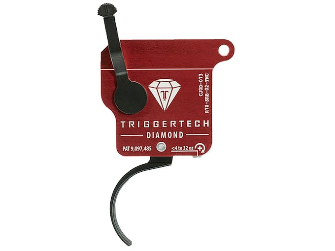 TriggerTech Black Diamond Single Stage Trigger for Remington 700 Clones with Safety Curved Black