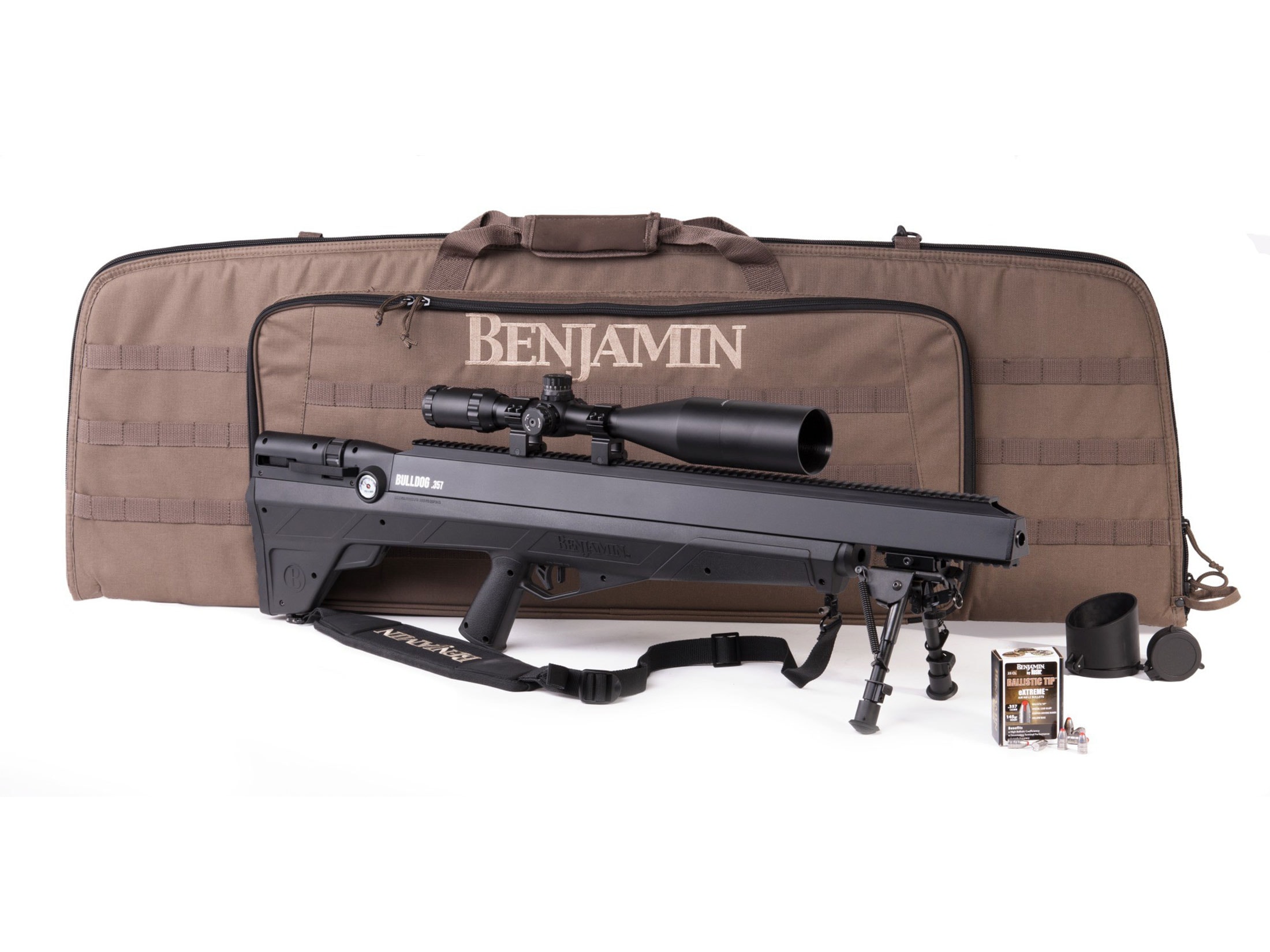 Benjamin Bulldog PCP 357 Cal Pellet Air Rifle Combo