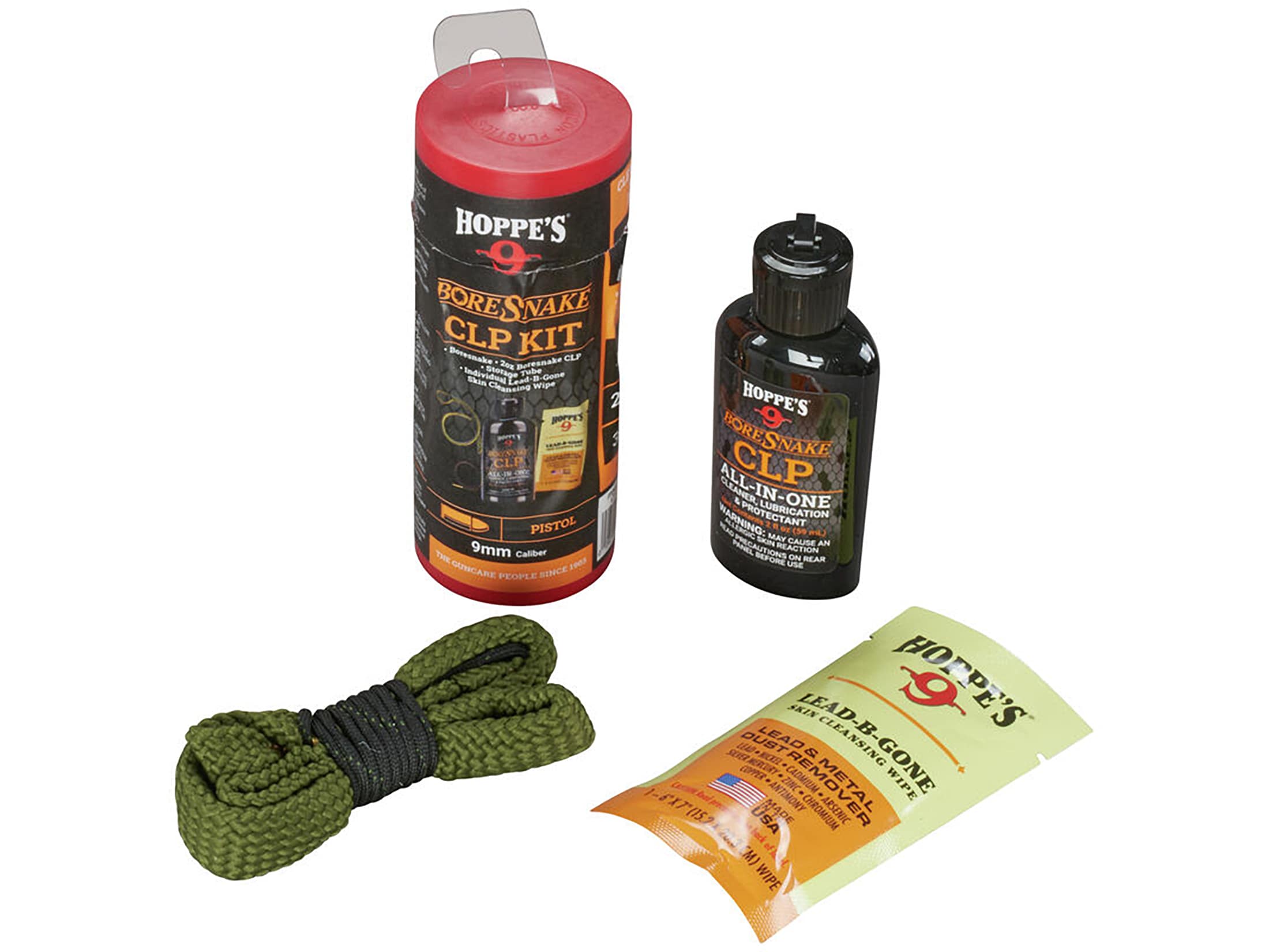 Hoppe's Boresnake CLP Cleaning Kit 9mm