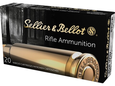 Sellier & Bellot Ammunition 308 Winchester 180 Grain Soft Point Cutting Edge Box of 20