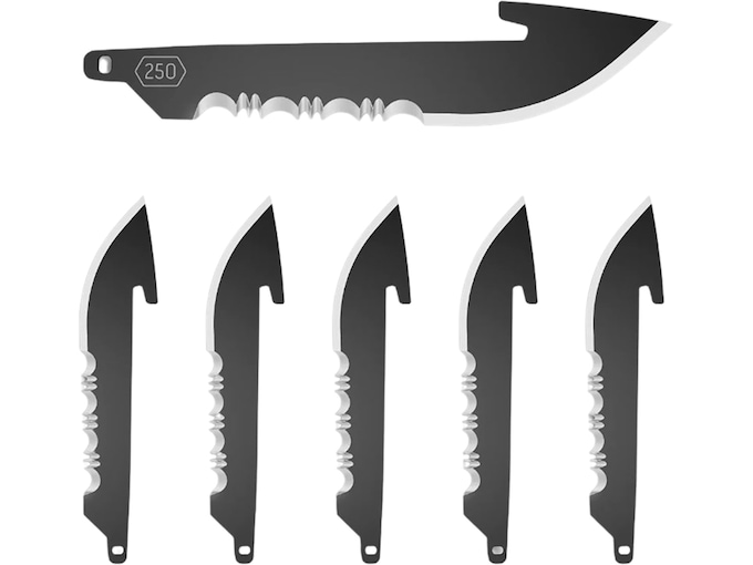 Outdoor Edge Cutlery 2.5" Drop Point with Serrations Knife Replacement Blades 6 PK