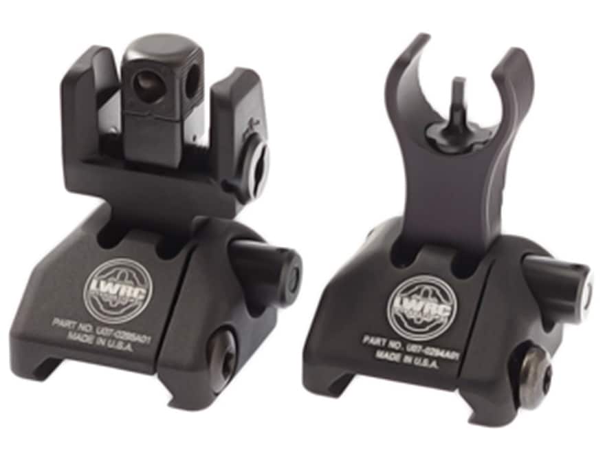 LWRC Skirmish FlipUp Sight Set AR15 Aluminum Black