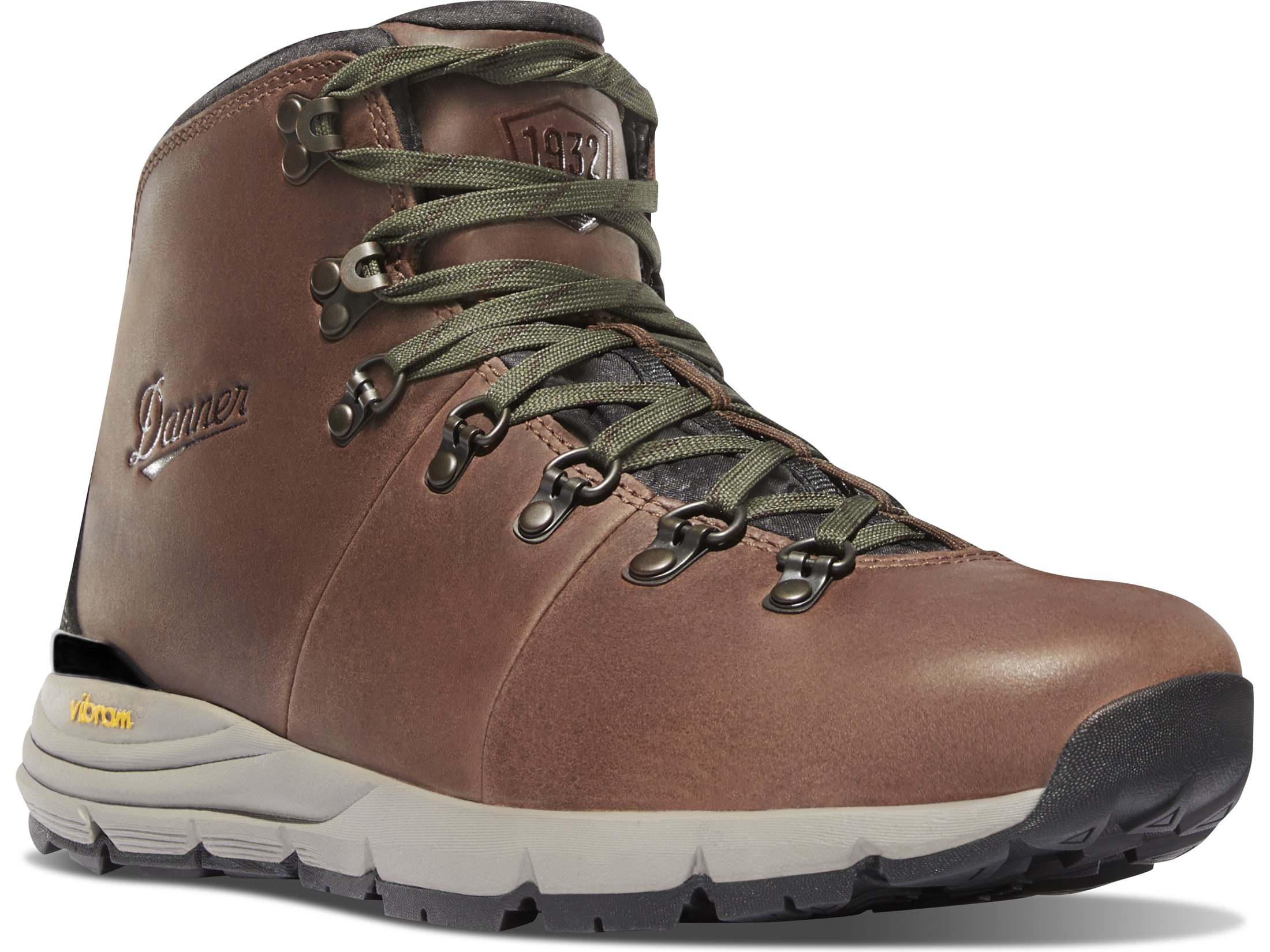 Danner Mountain 600 4.5 Hiking Boots Full-Grain Leather Walnut/Green