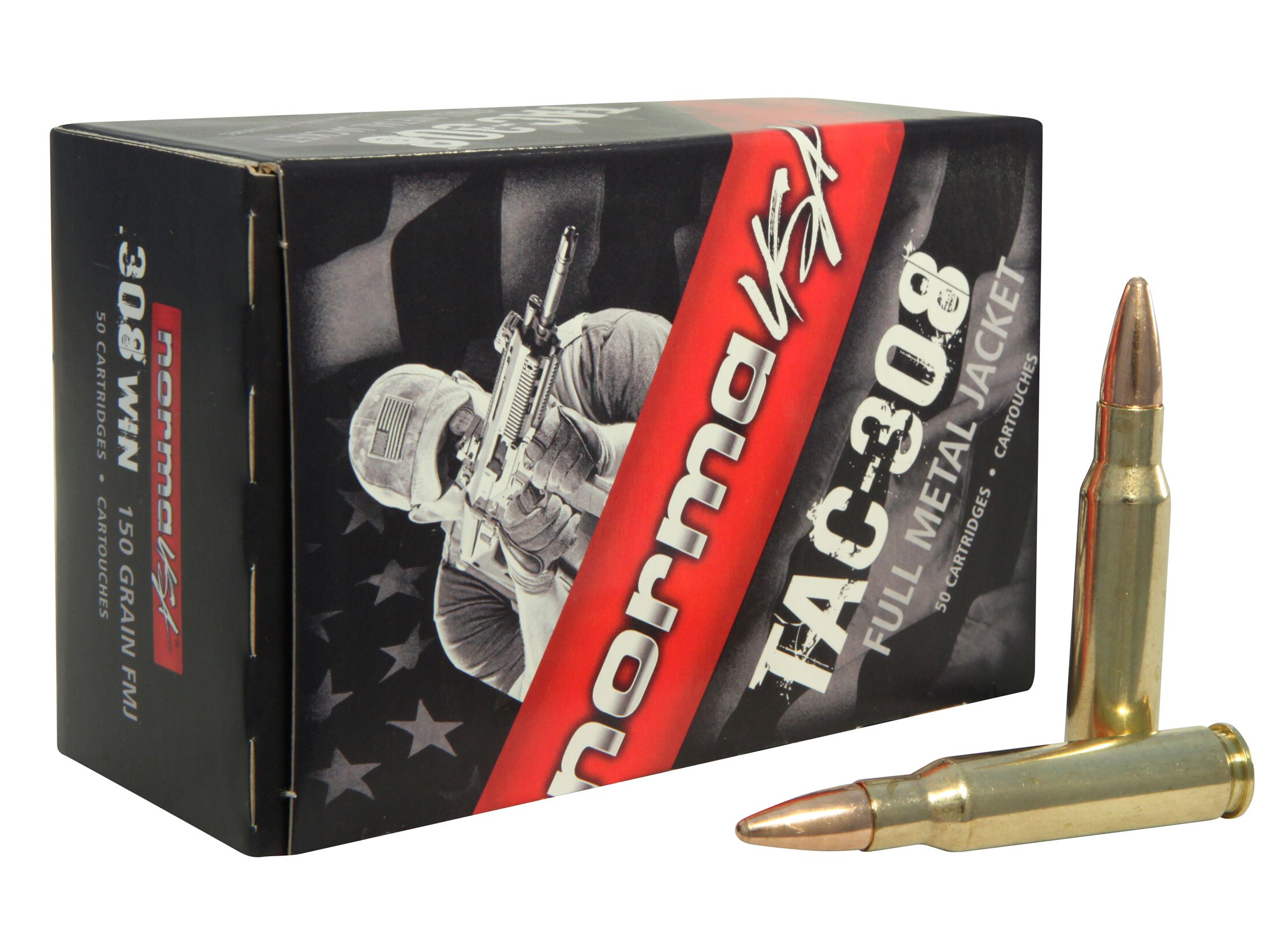 Norma TAC Ammo 308 Winchester 150 Grain Full Metal Jacket Case of 500