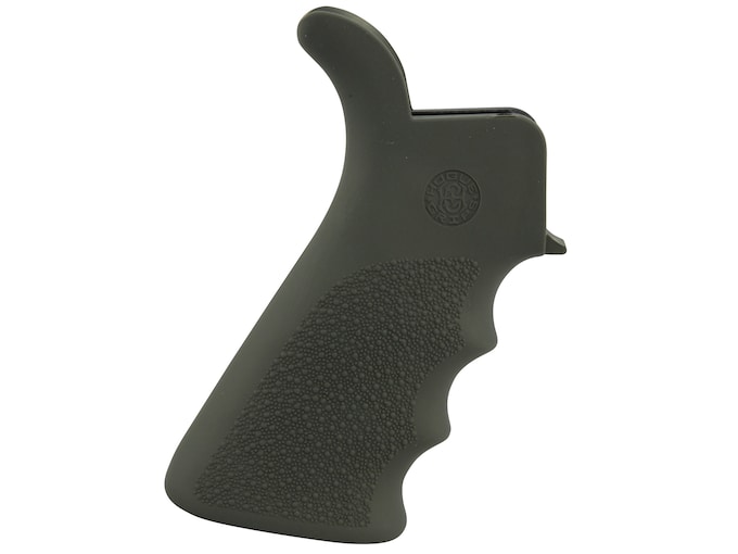 Hogue OverMolded Beavertail AR-15 Pistol Grip with Finger Grooves Rubber Olive Drab