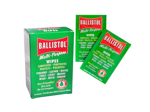 Ballistol Multi-Purpose Cleaning and Lubricating Gun Wipes Pack of 10