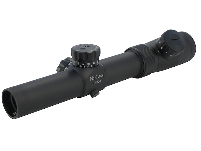 Leatherwood Hi-Lux CMR-AK762 Rifle Scope 1-4x 24mm Illuminated Green CMR-AK762 Ballistic Reticle Matte Black
