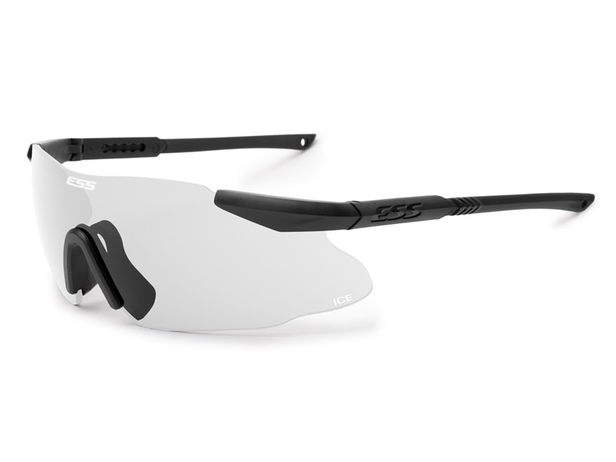 ESS Ice Response Shooting Glasses Black Frame Clear Lenses