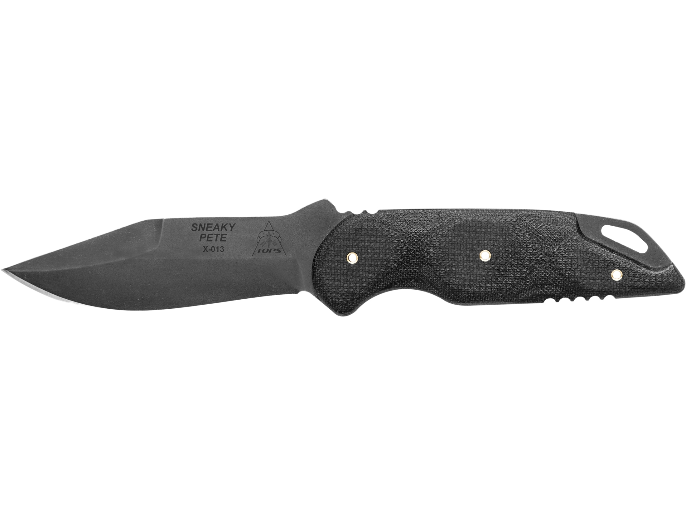 TOPS Knives Sneaky Pete Fixed Blade Knife 3.63 Clip Point 1095 Sniper