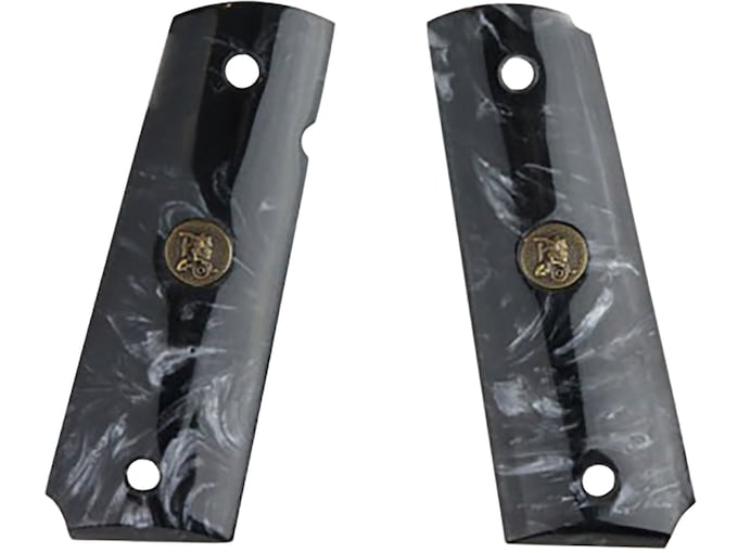 Pachmayr Custom Series Grips for 1911 Government, Commander Smooth Black Pearl