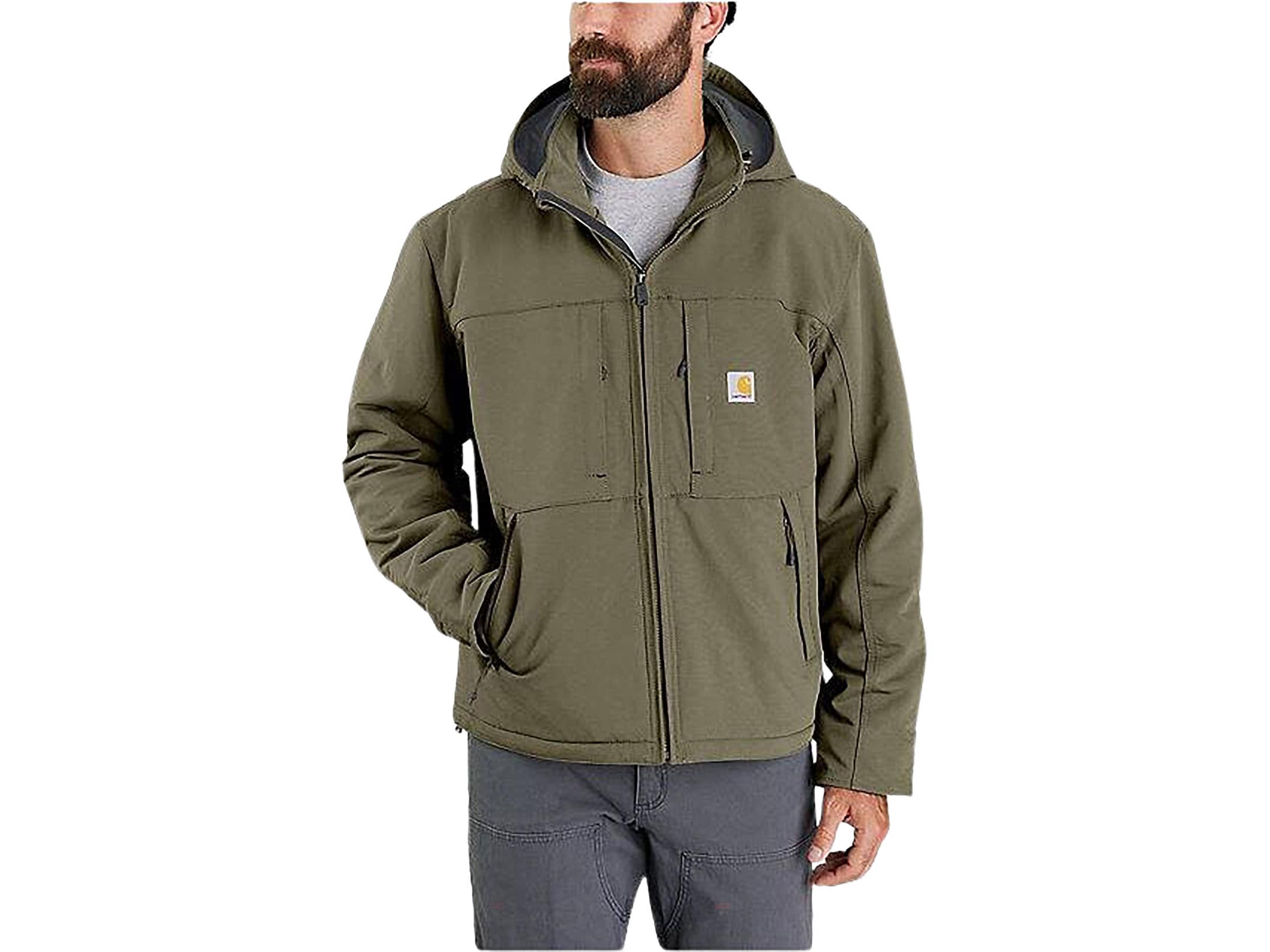 Carhartt Men'S Super Dux Relaxed Fit Jacket Burnt Olive Xl