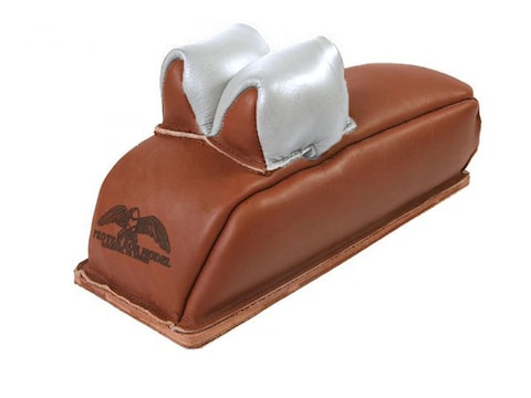 Protektor Super Slick Silver Rabbit Ear Loaf Rear Shooting Rest Bag Leather Tan Filled