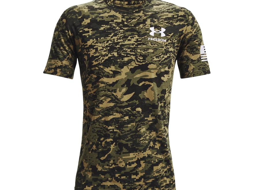 Under Armour Tactical Men's UA Freedom Camo T-Shirt Marine OD Green XL