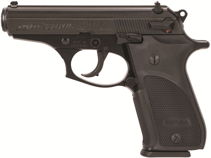 Bersa Thunder 380 ACP Pistol 3.5″ Barrel 15+1 Round Matte Black Slide Black Grip Matte Black Frame
