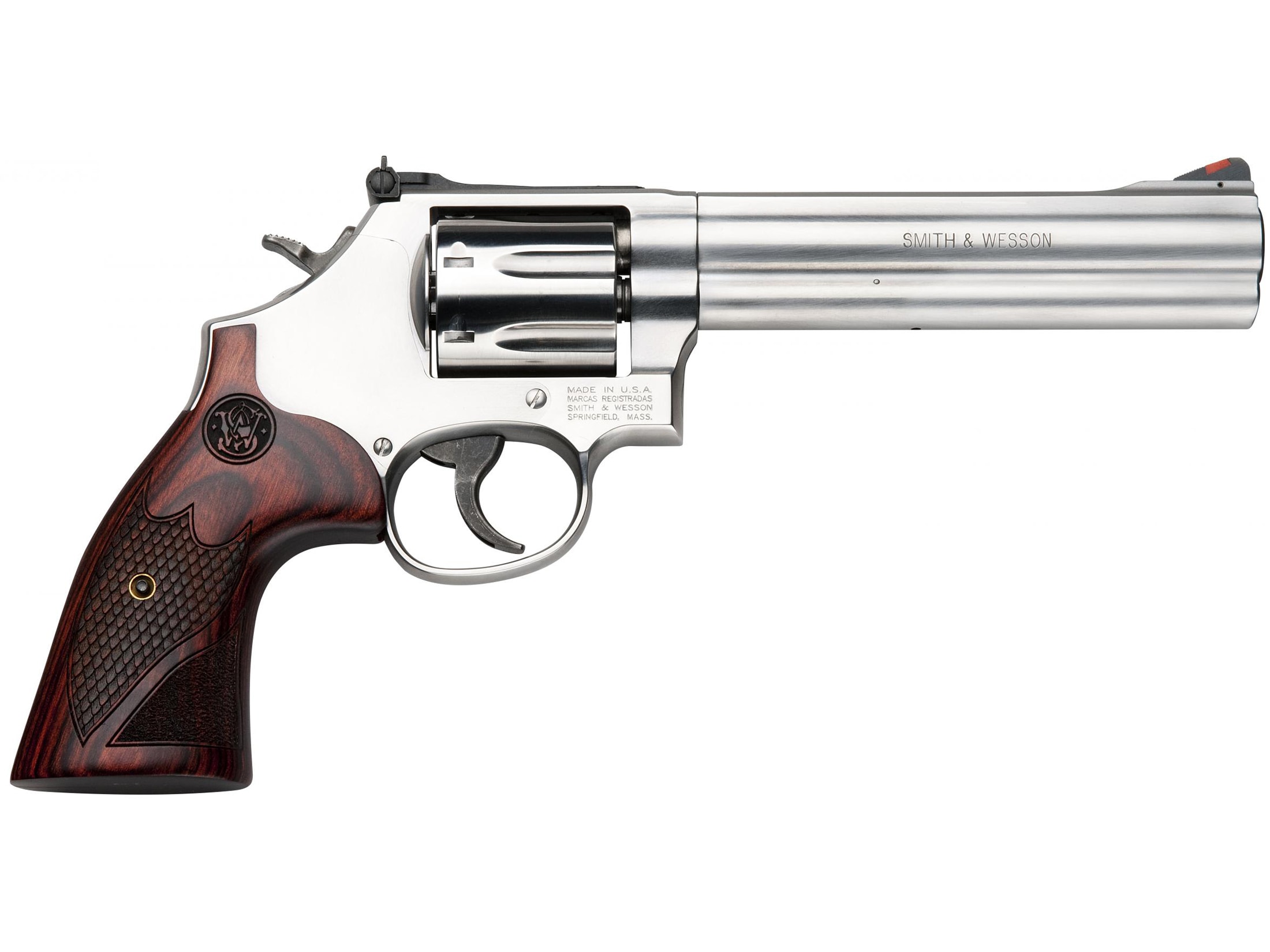 Smith & Wesson Model 686 Plus Deluxe Revolver 357 Magnum 6" Barrel 7-Round Stainless Wood
