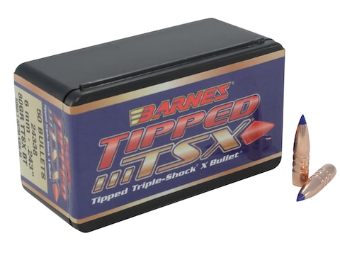 Barnes Tipped Triple-Shock X (TTSX) Bullets 243 Caliber, 6mm (243 Diameter) 80 Grain Sp...