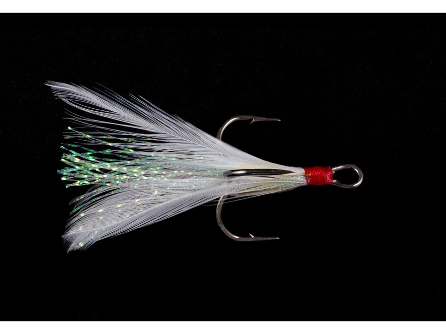 Owner Tournament Trailer Treble Hook #4 White Flash 2PK