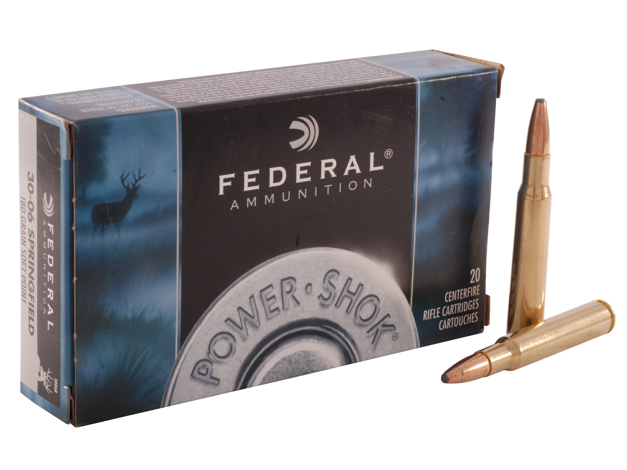 Federal Power-Shok Ammunition 30-06 Springfield 180 Grain Soft Point Box of 20