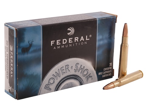 Federal Power Shok Ammo 30 06 Springfield 180 Grain Soft Point Box Of