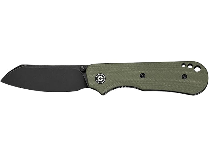 CIVIVI Crabby Pocket Knife 2.7″ Drop Point Sandvik 14C28N Black Stonewash Blade G-10 Handle OD Green
