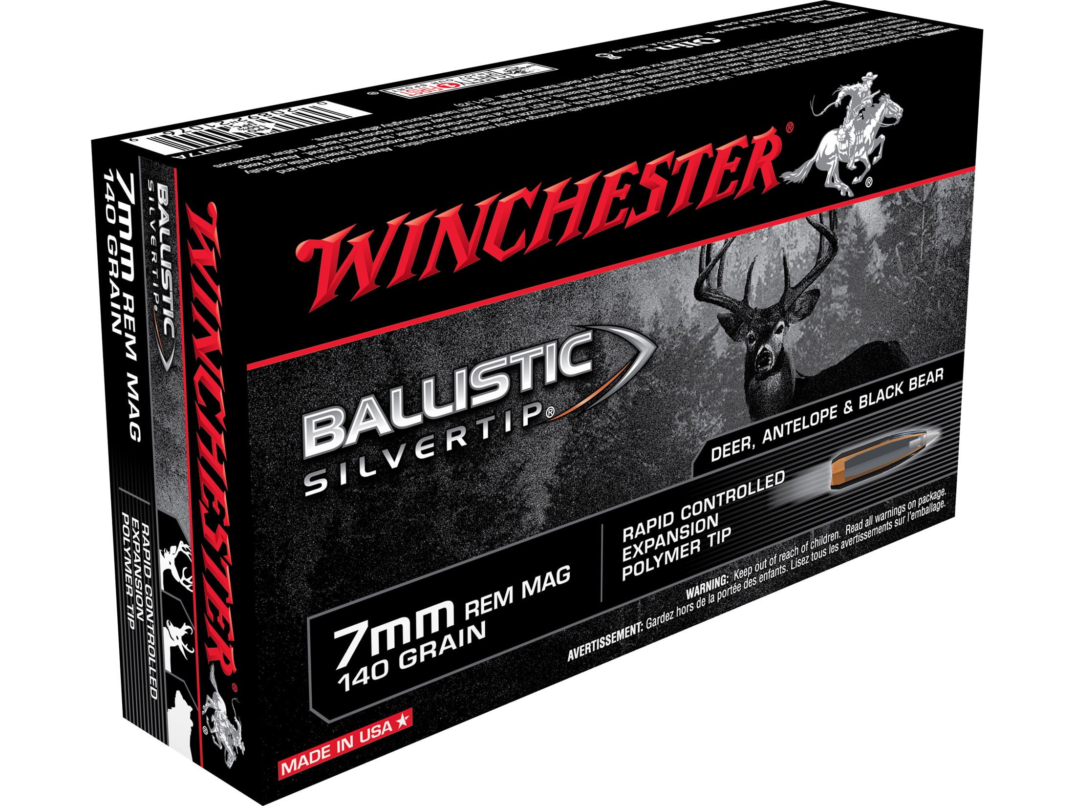 Winchester Ballistic Silvertip Ammo 7mm Remington Mag 140 Gr
