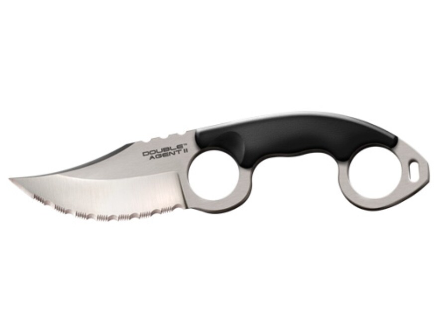 Cold Steel Double Agent 1 Fixed Blade Tactical Knife 3 Fully Serrated