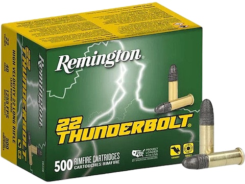 Remington Thunderbolt Ammunition 22 Long Rifle 40 Grain Lead Round Nose Bulk