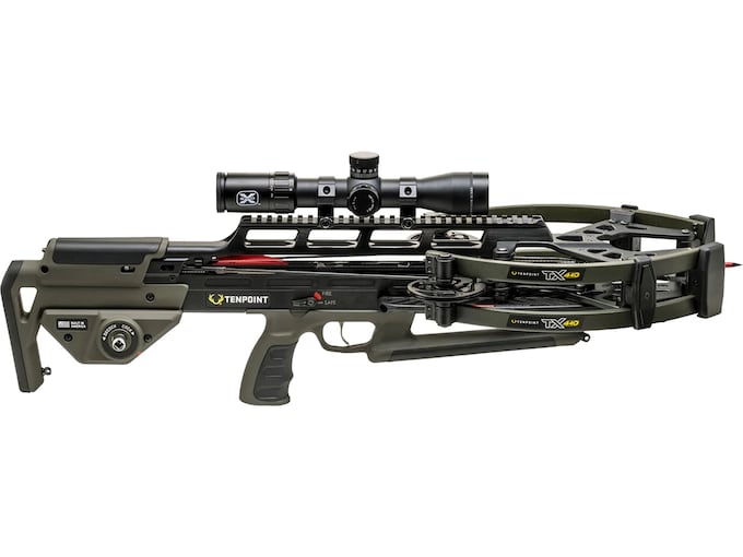 TenPoint TX 440 Crossbow with Evo-X Elite Black ACUslide Maxx Moss Green