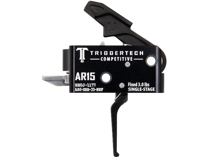 TriggerTech Competitive AR-15, AR-10 Single Stage Trigger Flat Black
