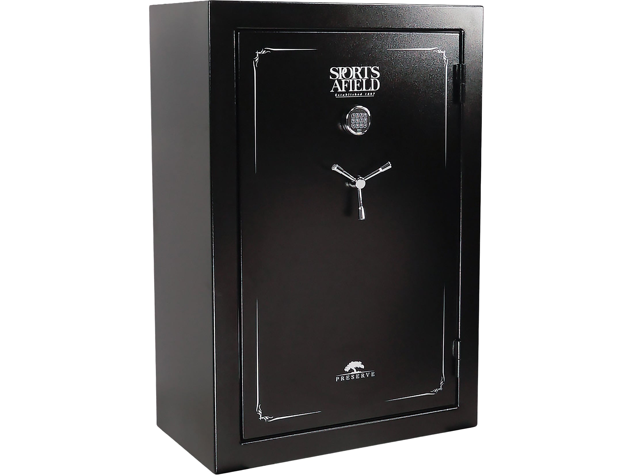 Sports Afield Preserve Fire-Resistant 40 Gun Safe Biometric Lock Black