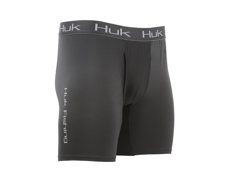 Huk Men's Boxer Briefs Polyester/Spandex Mossy Oak Hydro Ice Camo