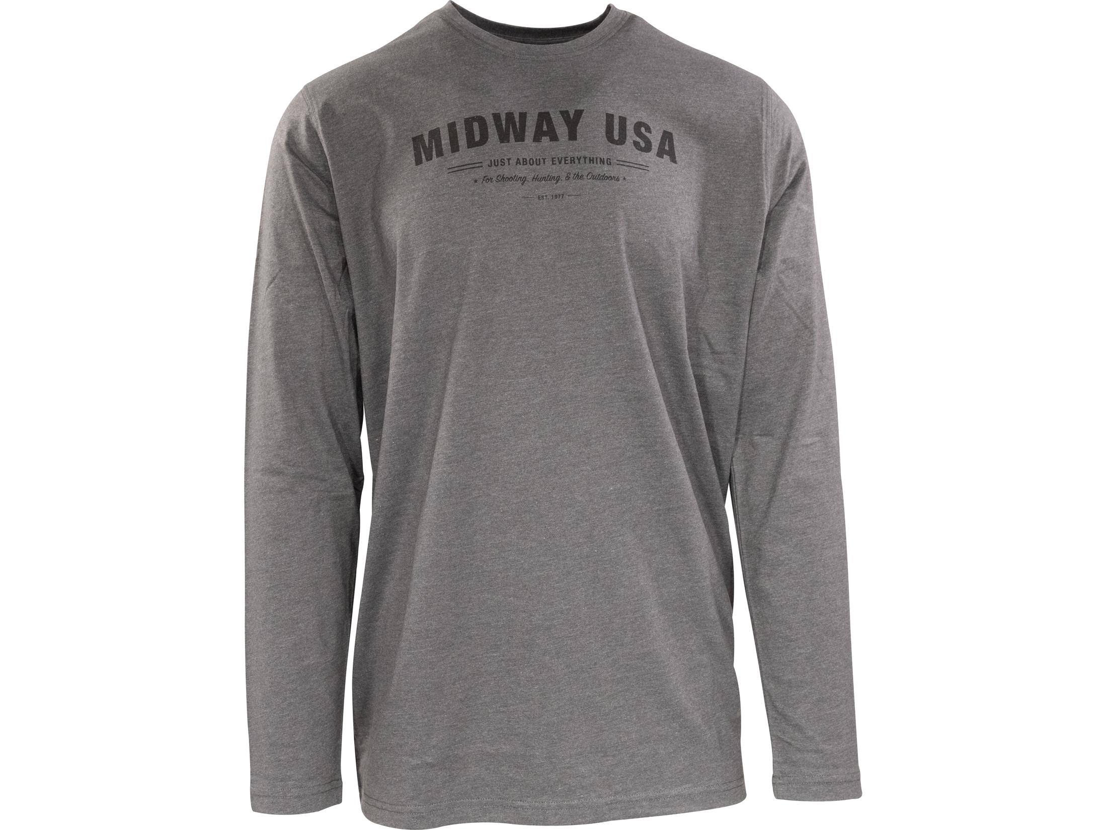 MidwayUSA Men's Long Sleeve T-Shirt Cotton Blend Olive Drab JAE Medium