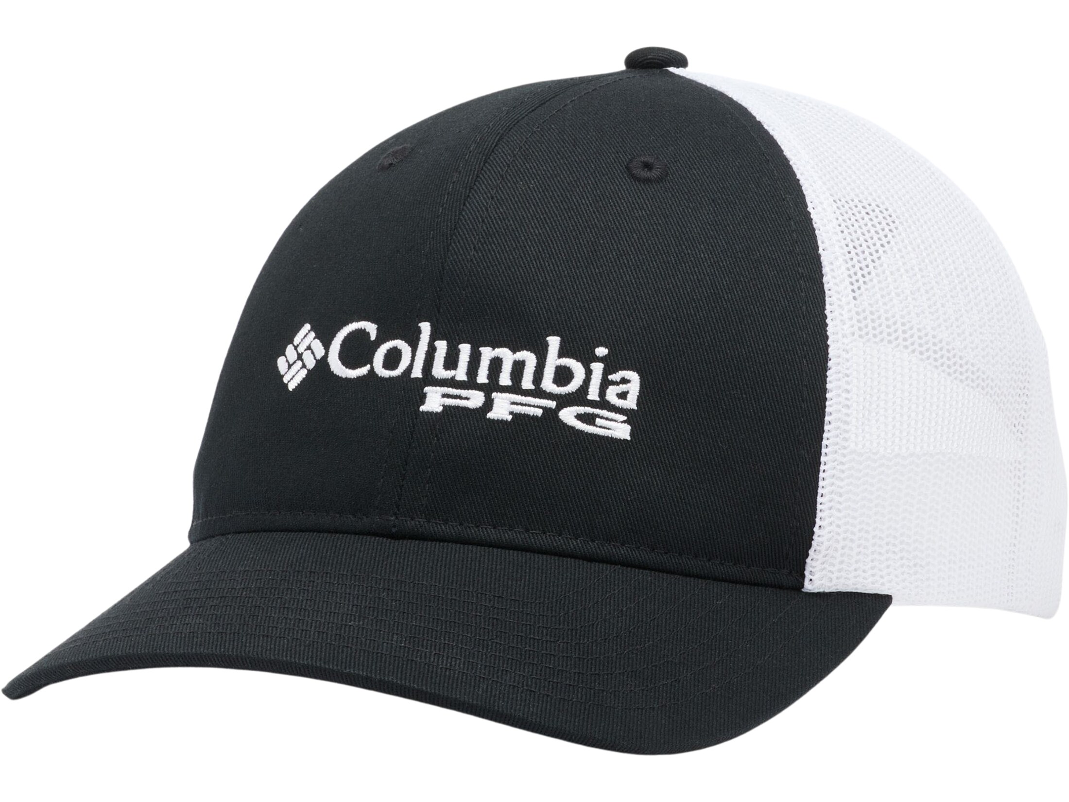 Columbia Men's PFG Trucker Snap Back Cap Black/White One Size Fits