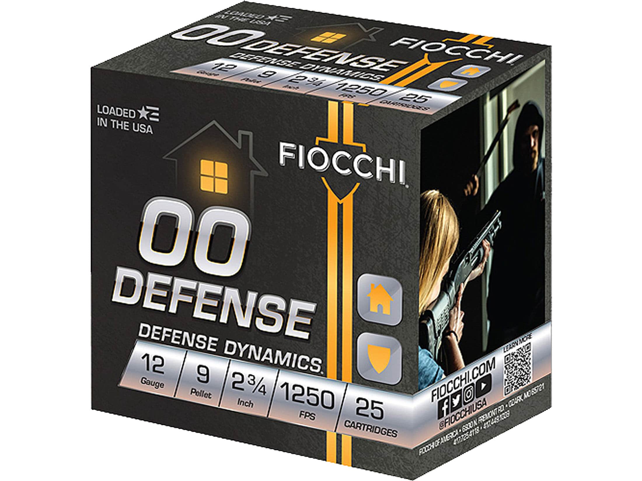 Fiocchi Defense Dynamics Ammunition 12 Gauge 2-3/4