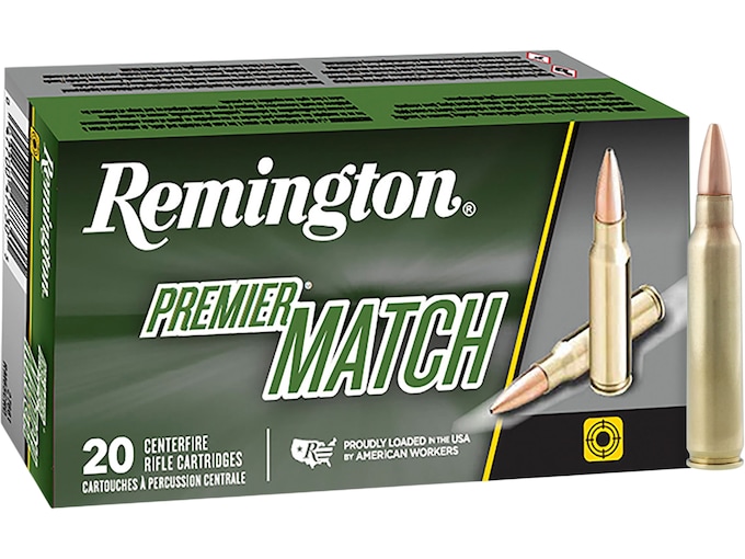 Remington Premier Match 223 Remington Ammo 52 Grain Jacketed Hollow Point Box of 20