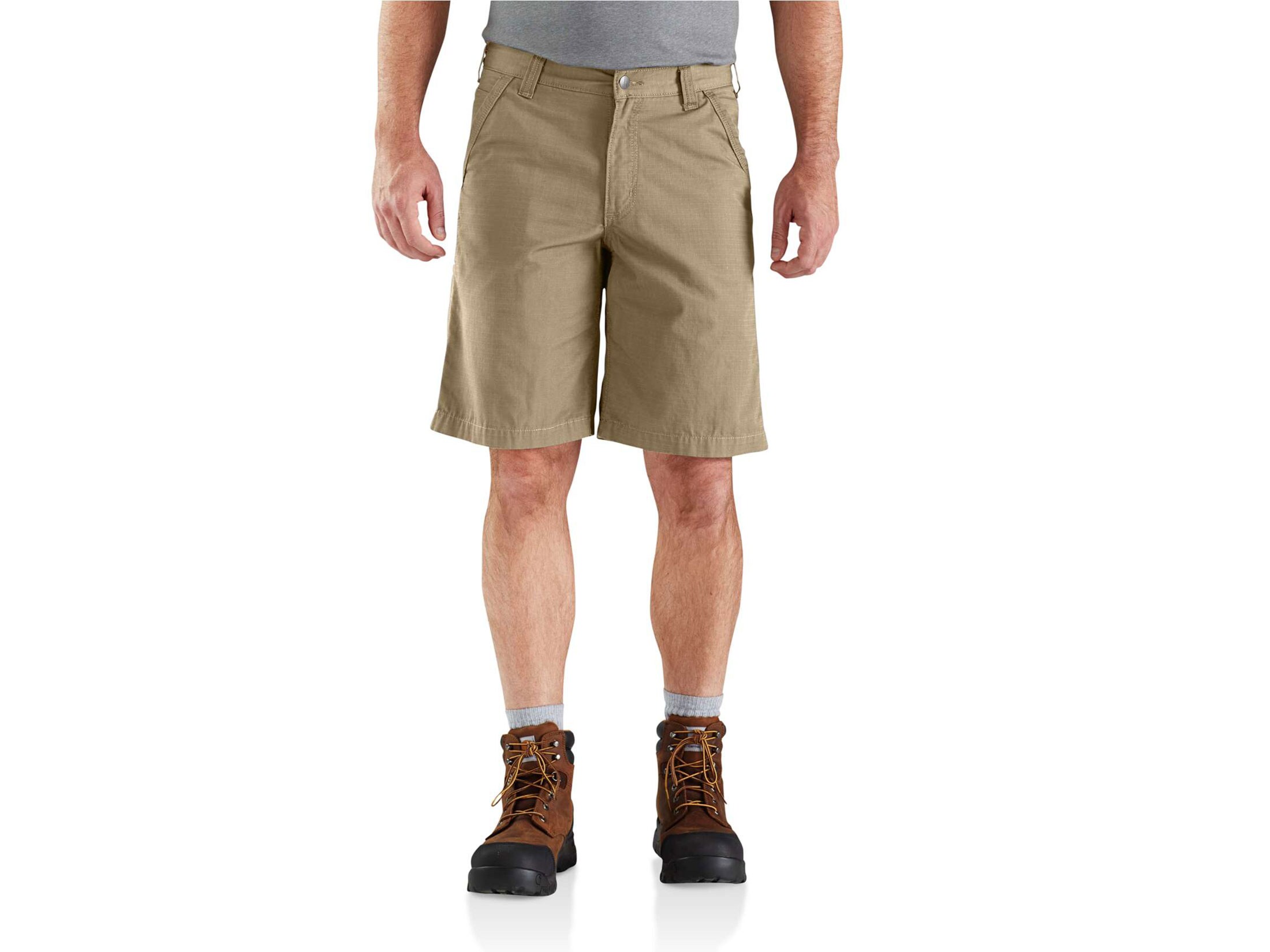 Carhartt Men's Force Tappen Work Shorts Cotton Dark Khaki 44 Waist 10