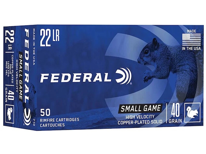 Federal Game-Shok 22LR Ammo 40 Grain Plated Round Nose Box of 500 (10 Boxes of 50)