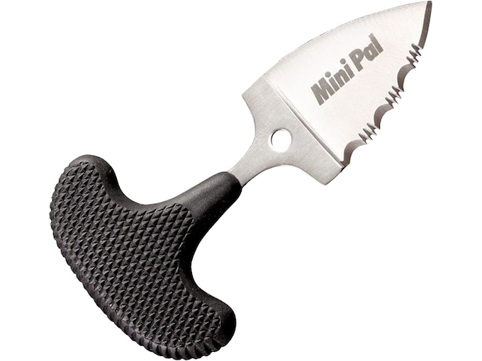 Cold Steel Mini Pal Fixed Blade Knife 1″ Fully Serrated Spear Point AUS-8 Stainless Blade Kray-Ex Handle Black