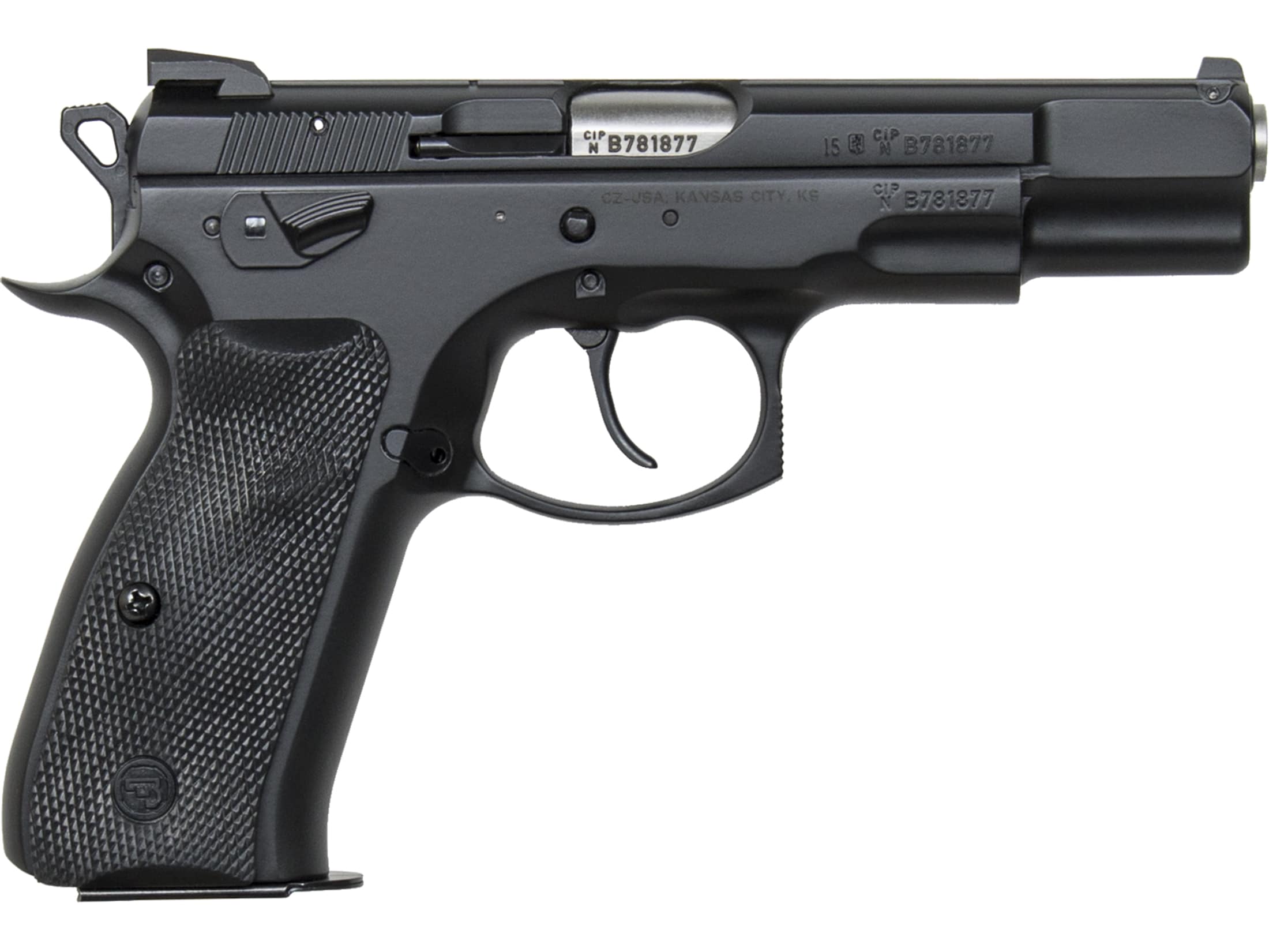 CZ-USA 75-B Omega 9mm Luger Pistol 4.6 Barrel 16+1 Round Black