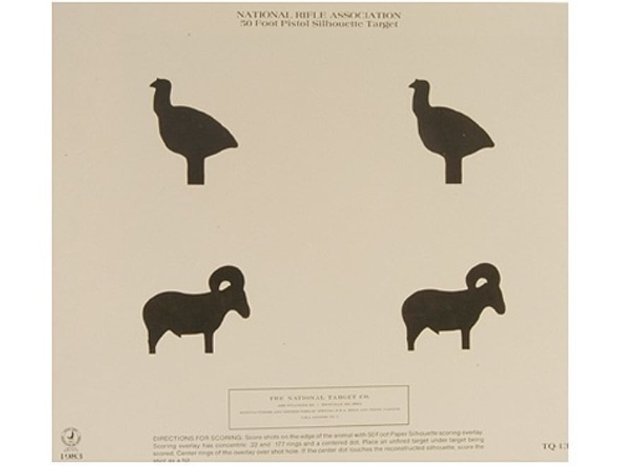 nra-official-pistol-targets-tq-13-50-turkey-ram-silhouette-paper