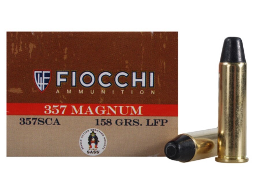 Fiocchi Cowboy Action Ammo 357 Mag 158 Grain Lead Round Nose Flat