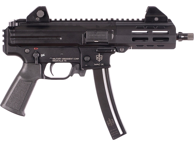Military Armament Corp MAC IX 9mm Luger Pistol 6.5″ Threaded Barrel 30+1 Round Black