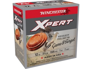 Winchester Xpert Game and Target Ammunition 12 Gauge 2-3/4" 1 oz #7 Non-Toxic Steel Shot Box of 25