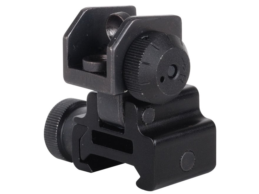 NcStar Flip-Up Rear Sight AR-15 Flat-Top Aluminum Matte