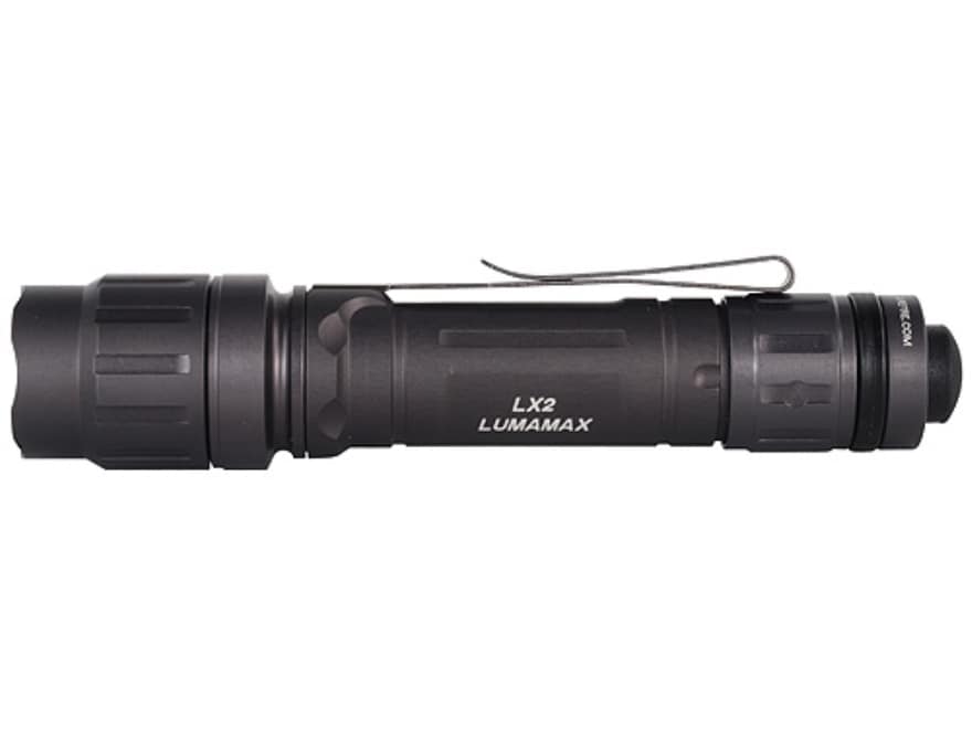 Surefire LX2 Lumamax Flashlight LED 2 CR123A Batteries Aluminum Gray