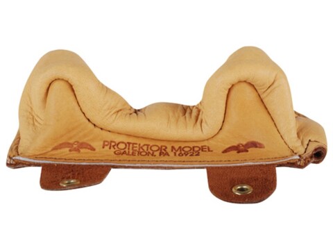 Protektor Wide Owl Ear Front Shooting Rest Bag Leather Tan Unfilled