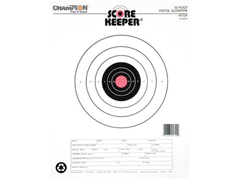Champion Score Keeper 50 Ft Slow Fire Pistol Targets 11 x ...