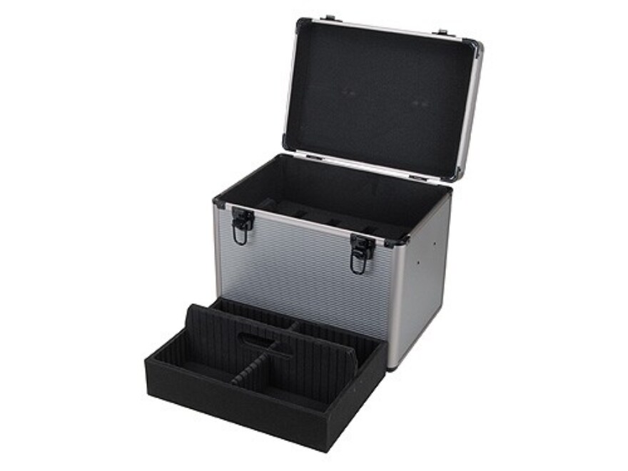 ADG Pistol Range Box Removable Tray 14-1/2 x 10-1/4 x 7 Aluminum Gray