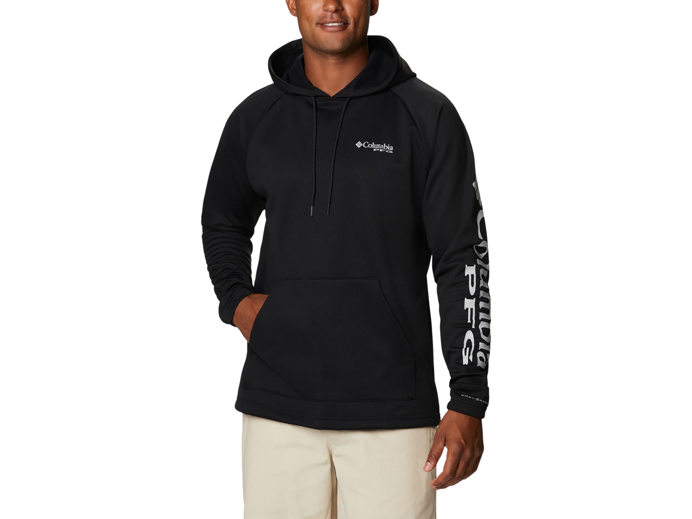 Columbia Men's PFG Terminal Tackle Fleece Hoodie Black Large